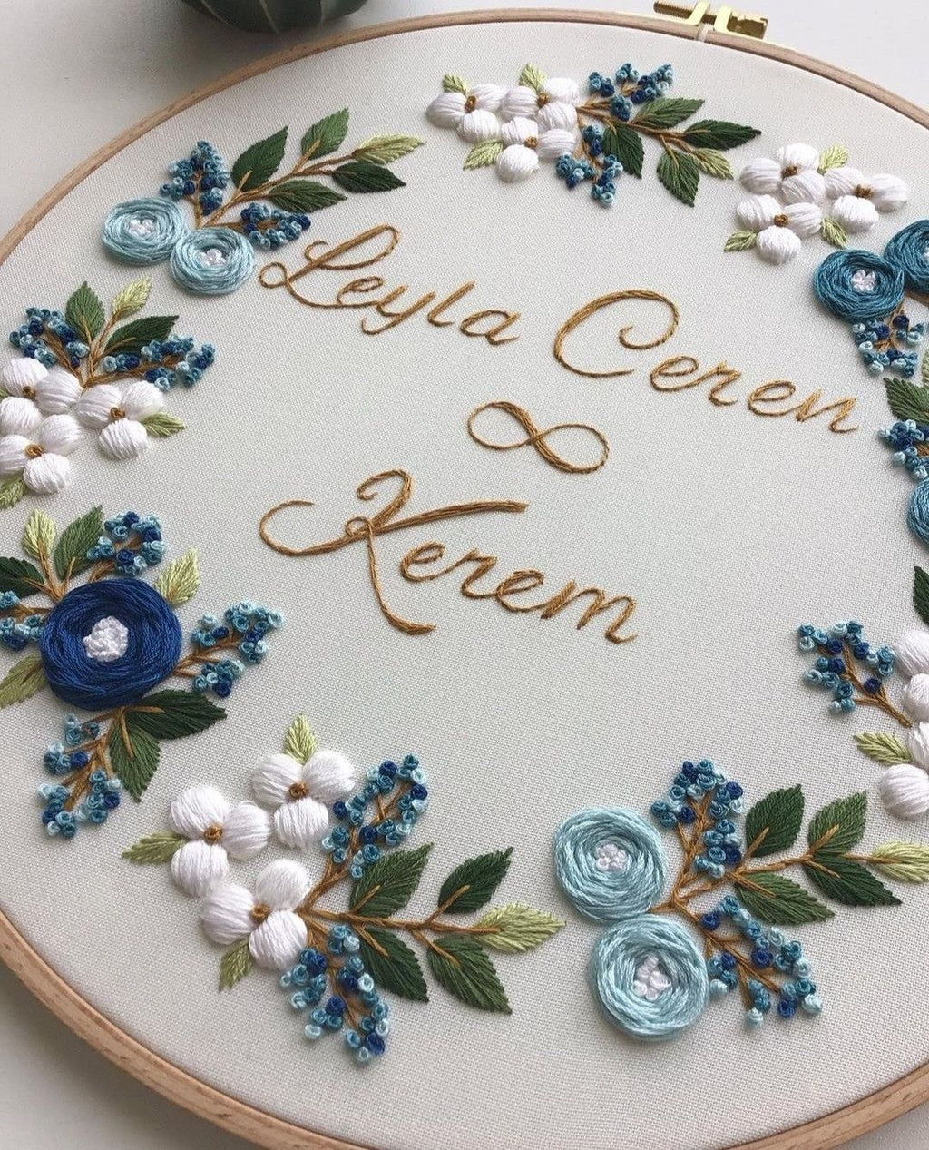 Personalized Embroidered Weeding Hoop